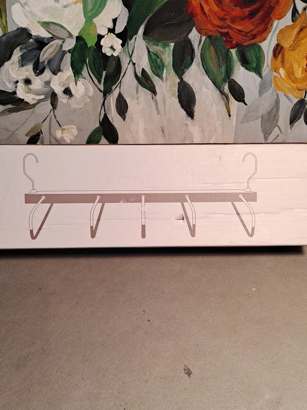 Space-Saving Pant Hanger in Natural And Bronze Closet Organizer Wood Metal